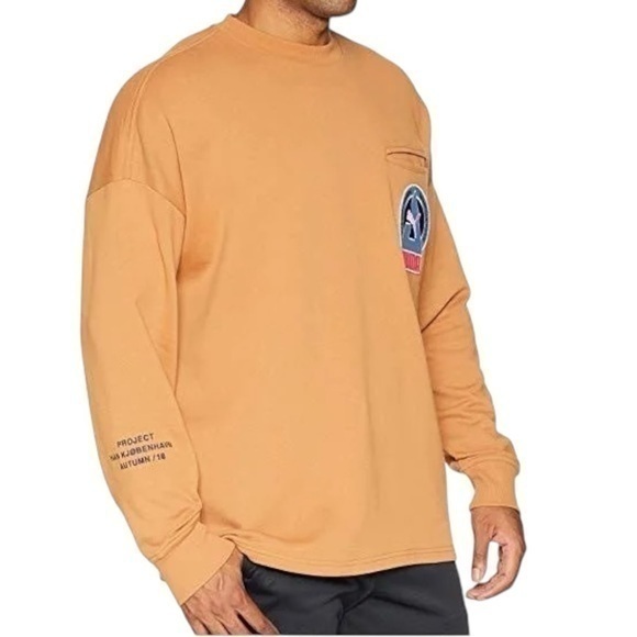 Puma X Han Kjobenhavn Copenhagen Mens Size M Tan Autumn 2018 Crewneck Sweatshirt - Picture 1 of 13
